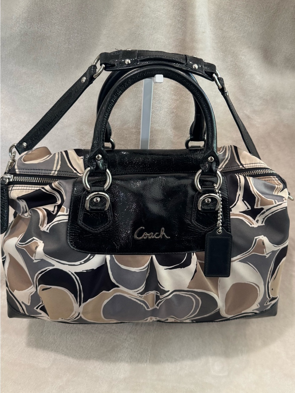 Coach Ashley Scarf Print Satchel
